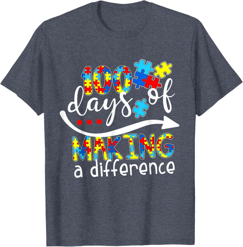 Autism 100 Days 100th day of school teacher autism awareness