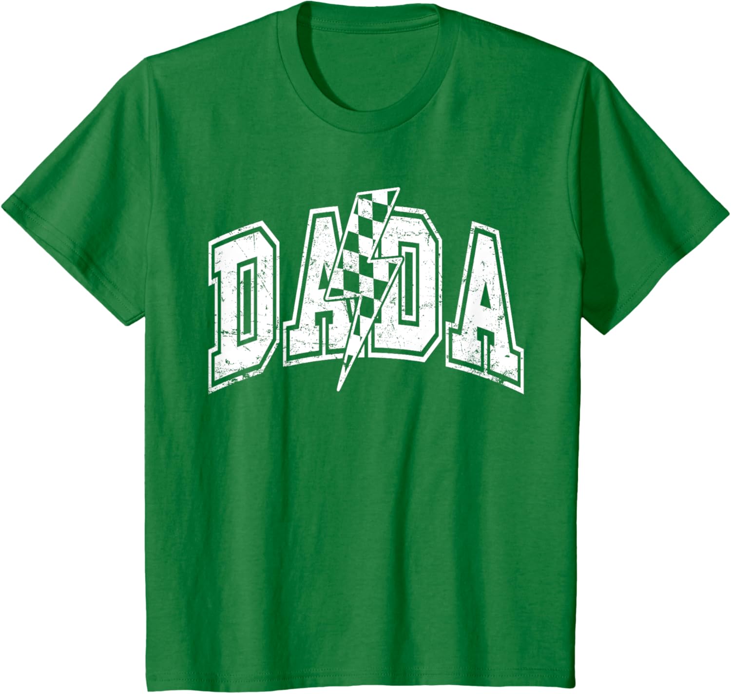 Dada Lightning Bolt Checkered Varsity Dad Men Father's Day