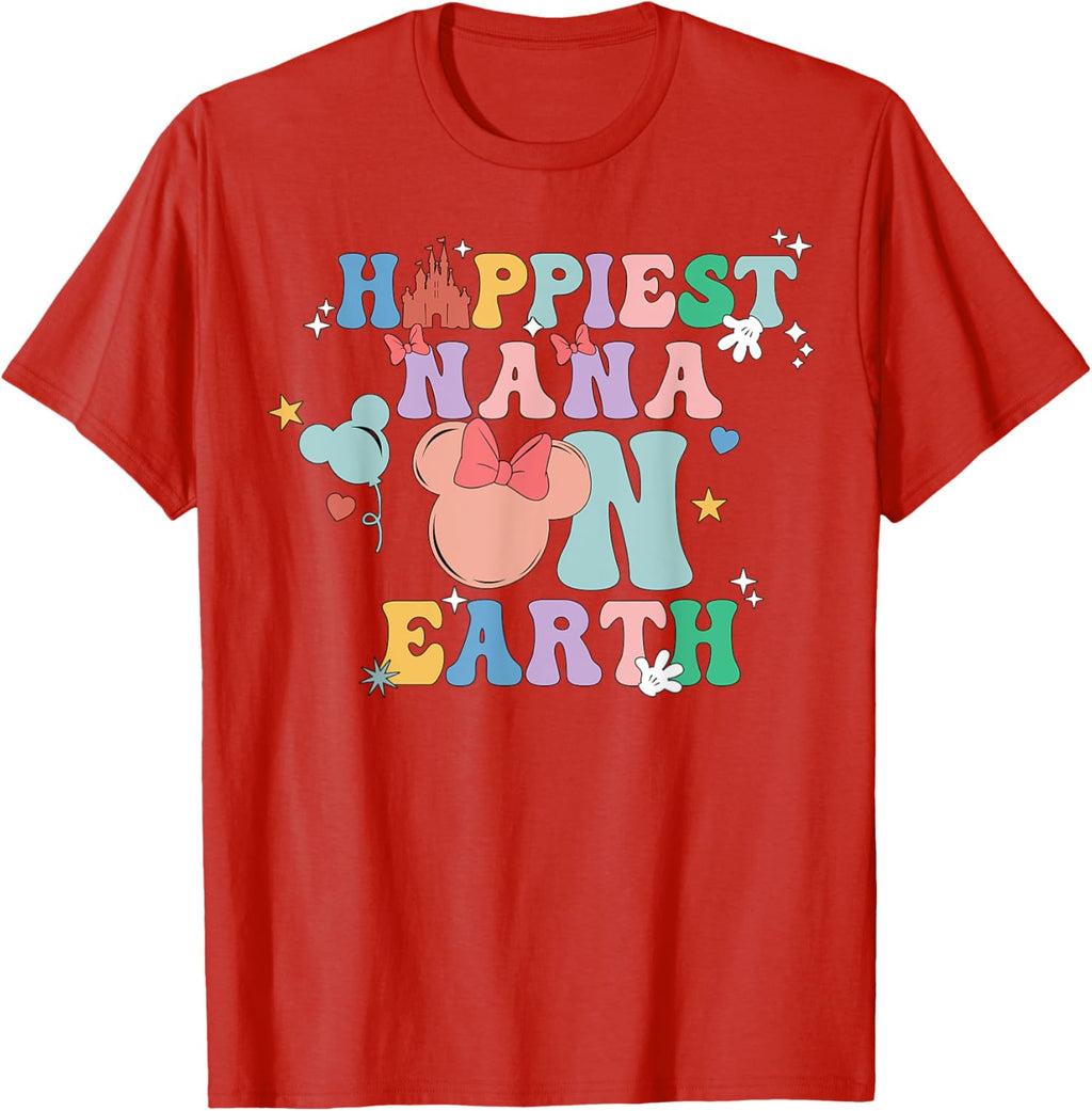 Happiest Nana On Earth Groovy Mom Mother's Day Mother Shirt