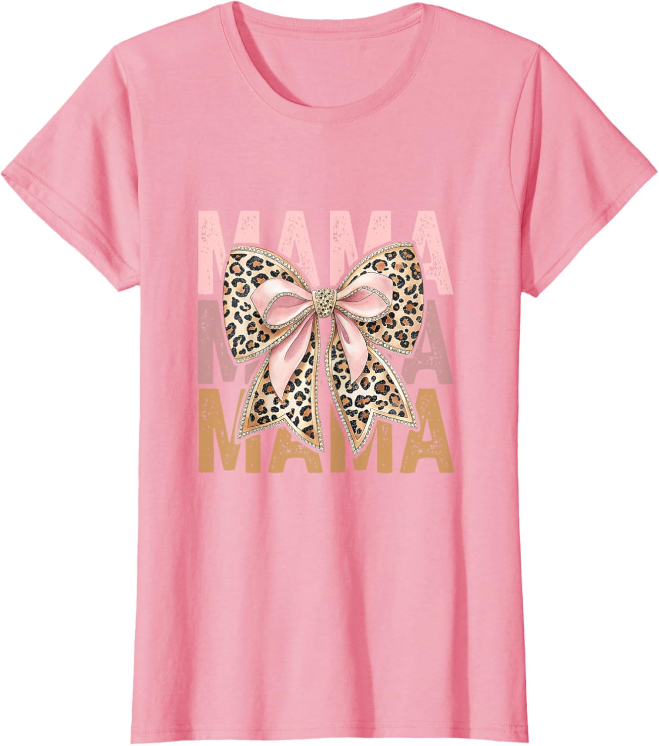 Retro Leopard Mama,Cute Mom Retro Coquette Bow Mother's Day