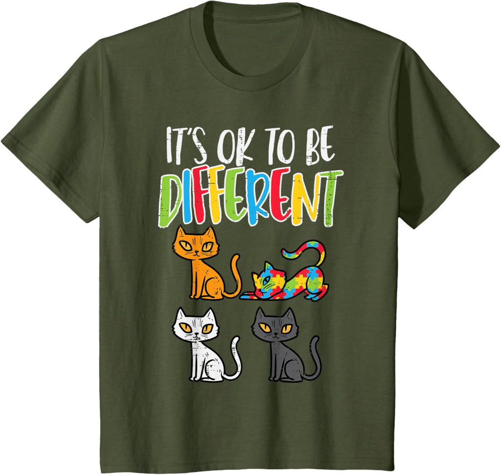 Its Ok To Be Different Cat Puzzle Cute Autism Awareness Kids