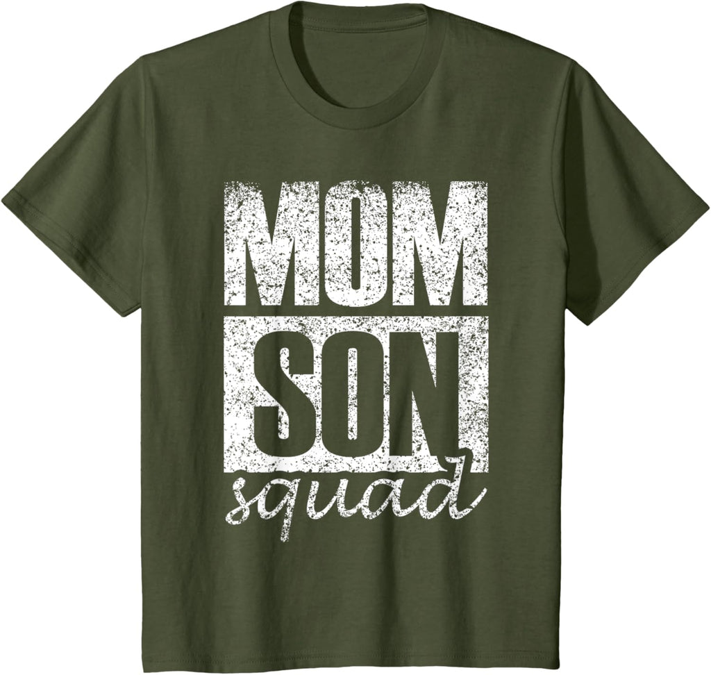 Mama Mom Son Mothers Day Love Mama Mommy Son Squad Mother's Day Matching Mom Sons Mother Son T-Shirt, Small, Black