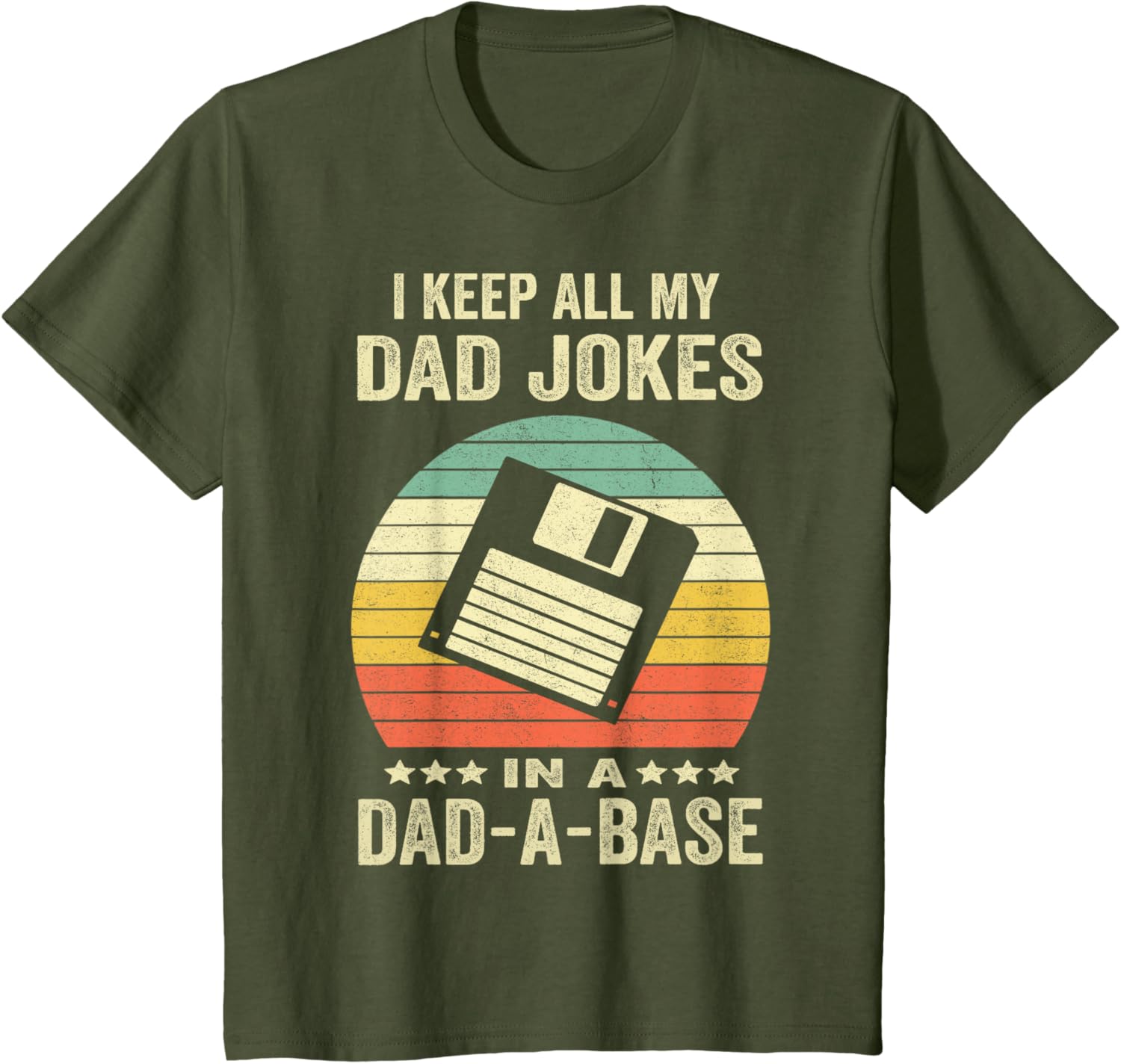 Mens Funny dad jokes in dad-a-base vintage for father's day