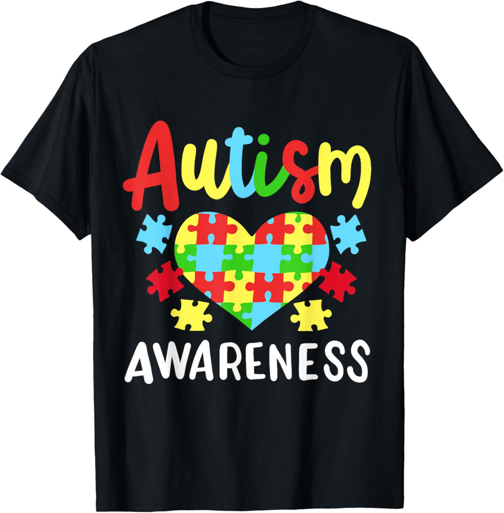 Autism Awareness T-Shirt, Small, Black