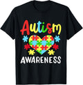 Autism Awareness T-Shirt, Small, Black