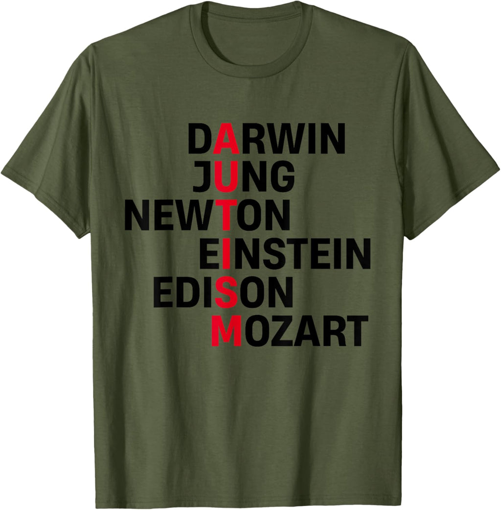 Darwin Jung Newton Einstein Edison Mozart Autism Awareness
