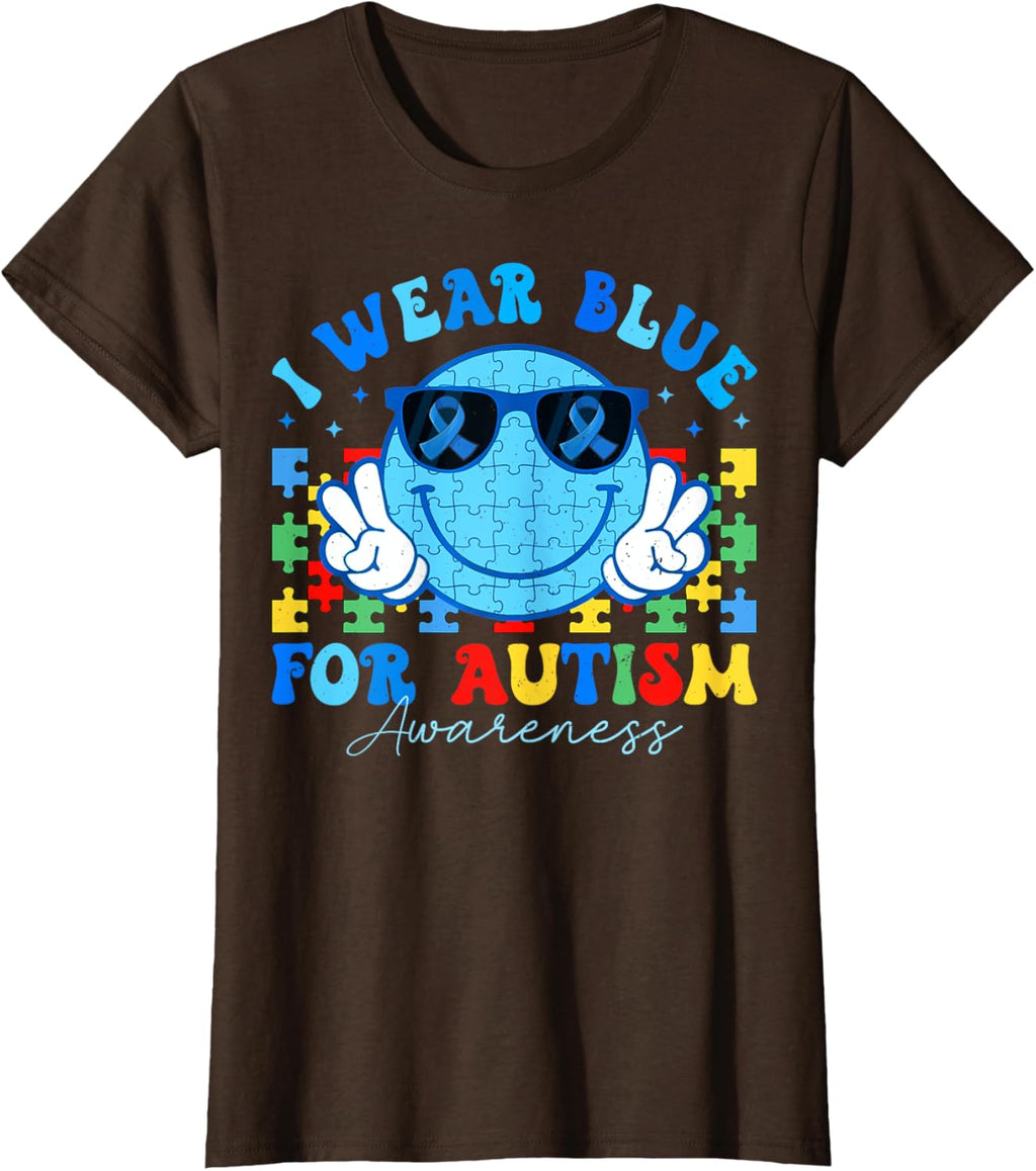 I Wear Blue For Autism Awareness Month Teacher Kids Boys