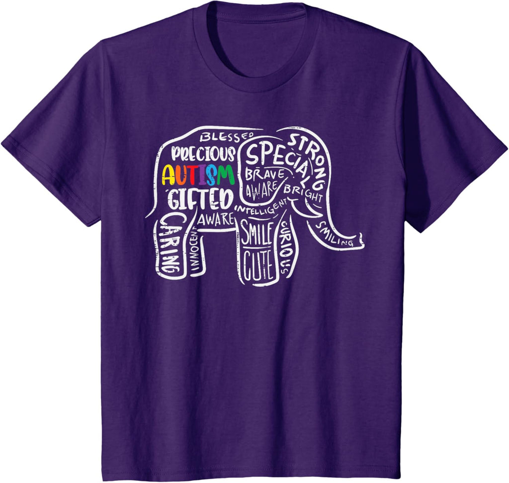 Autism Awareness Elephant Acceptance Autistic Men Women Kids