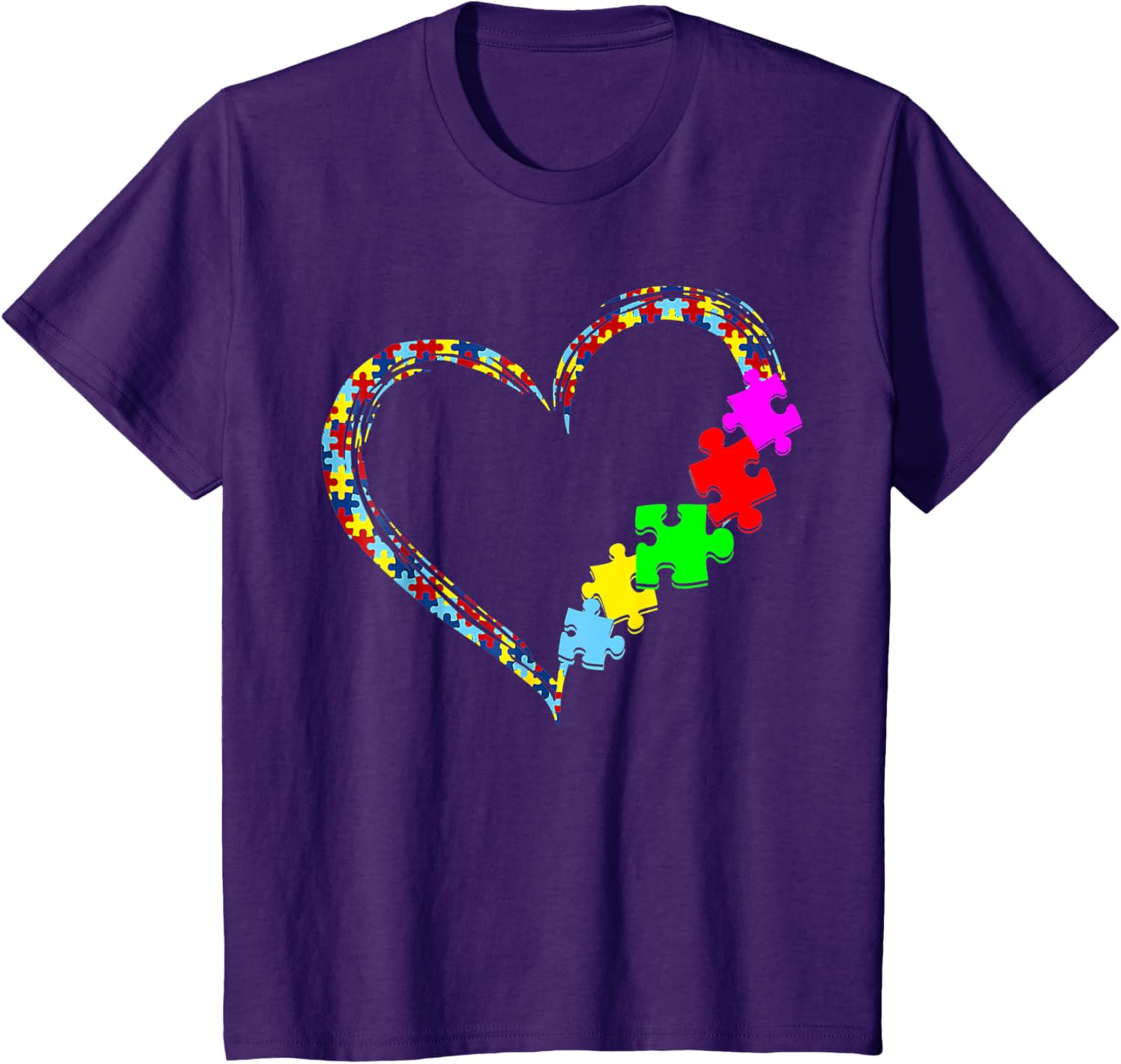 Autism Awareness Love Heart Puzzle Piece Gift Men Women