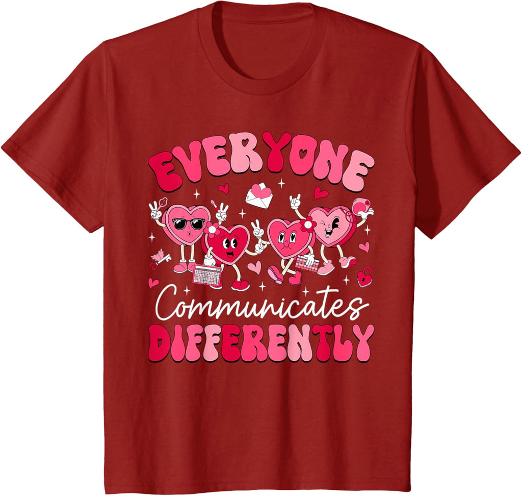 Everyone Communicates Differently Autism Valentines Day