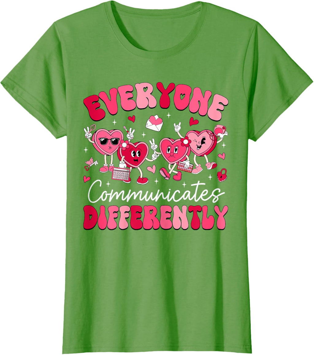 Everyone Communicates Differently Autism Valentines Day