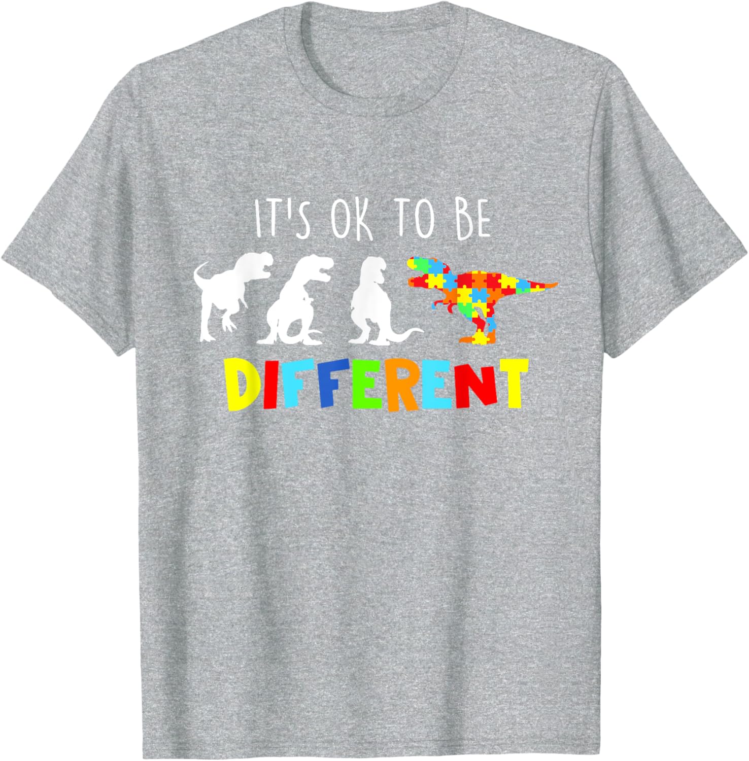 Autism Awareness Dinosaur Kid Boys Its Ok To Be Different
