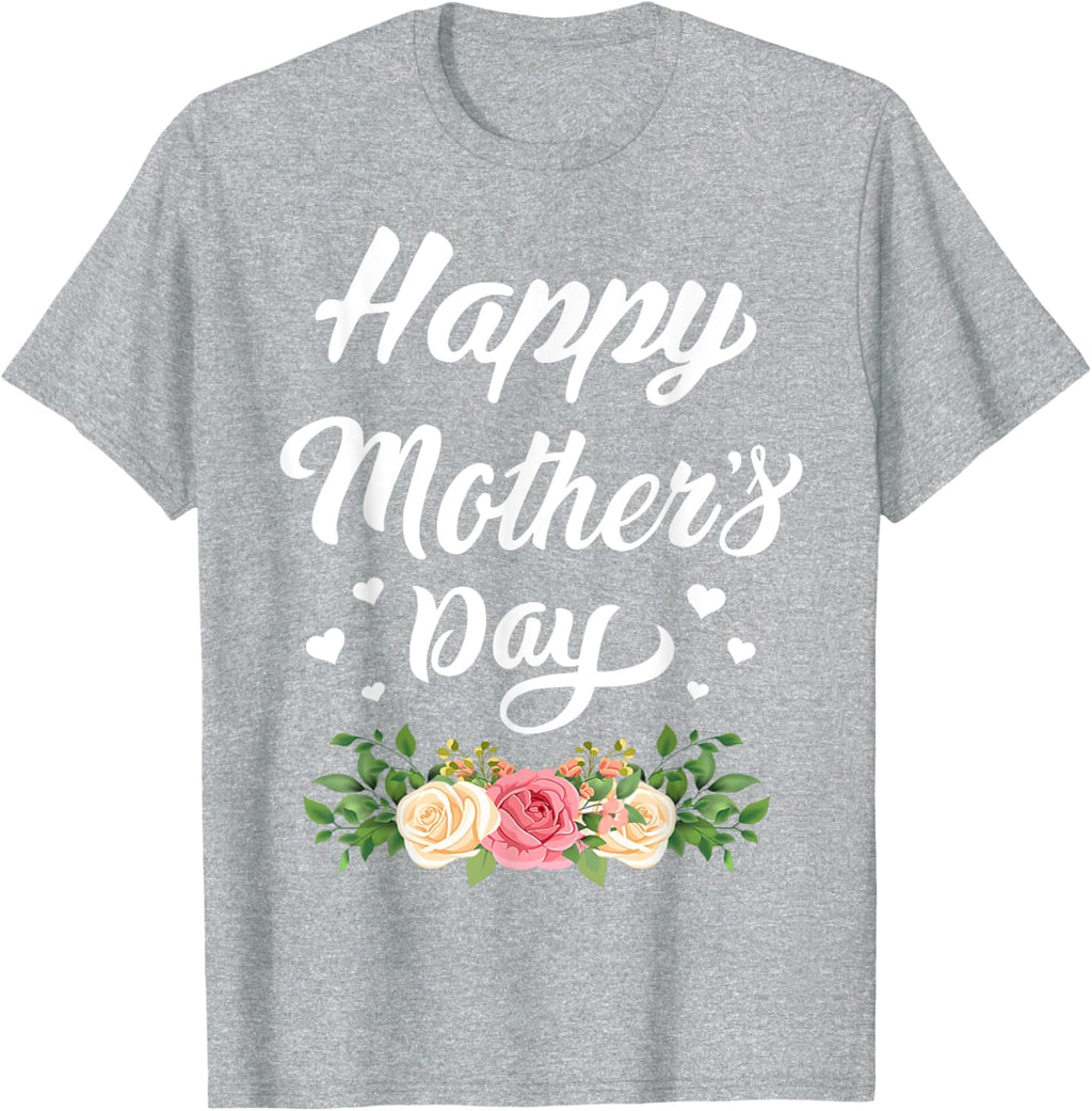 Happy Mother's Day 2024 Tshirt for Women Mom Grandma Mother Shirt