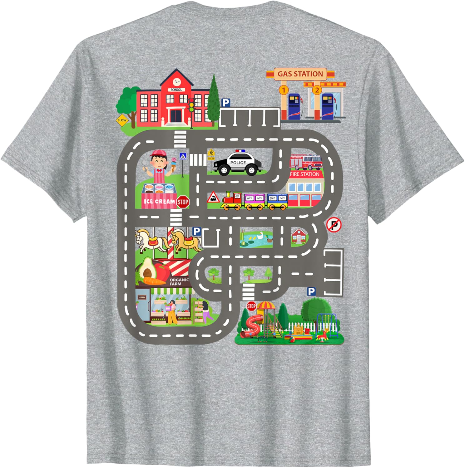 Kids Play Cars on Dad's Back Funny Father's Day Race Track