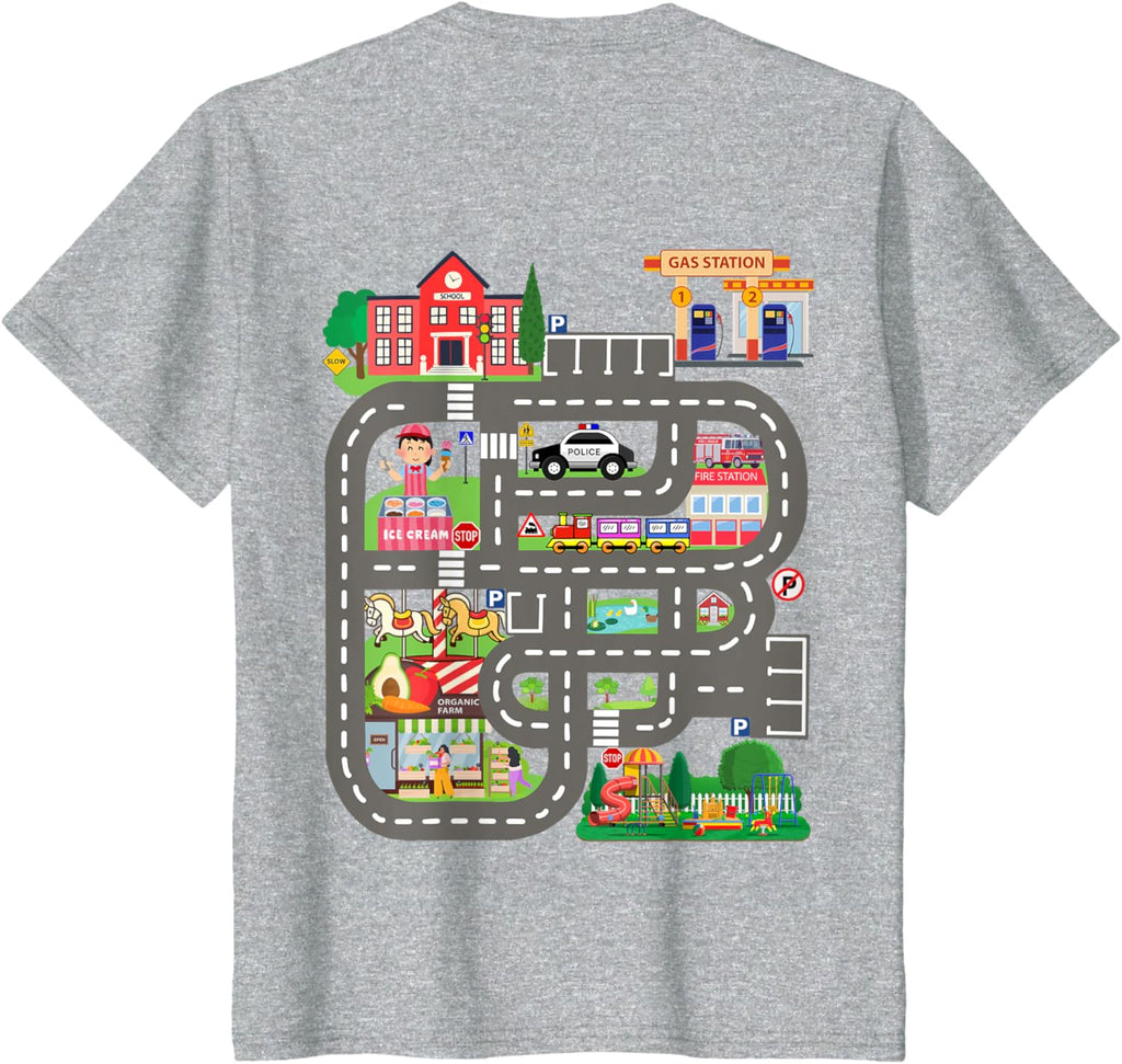 Kids Play Cars on Dad's Back Funny Father's Day Race Track