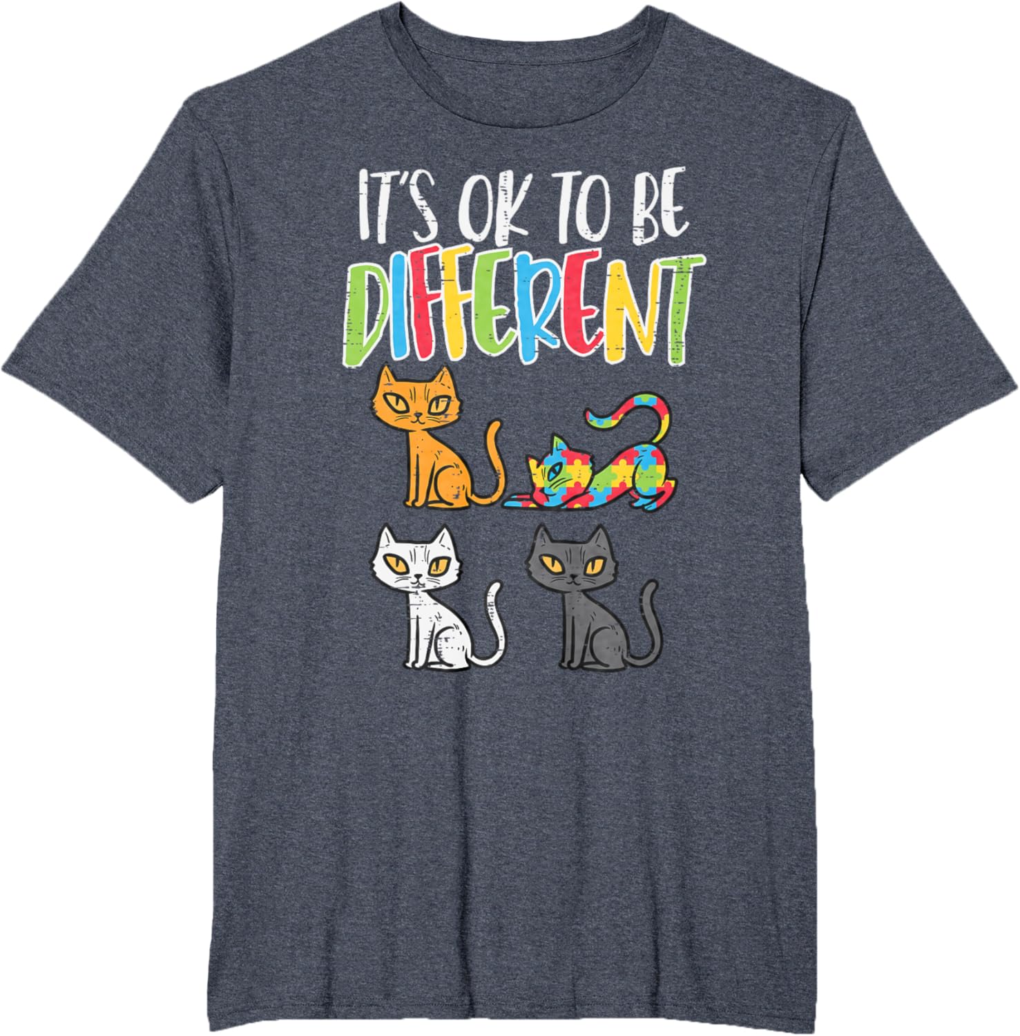 Its Ok To Be Different Cat Puzzle Cute Autism Awareness Kids
